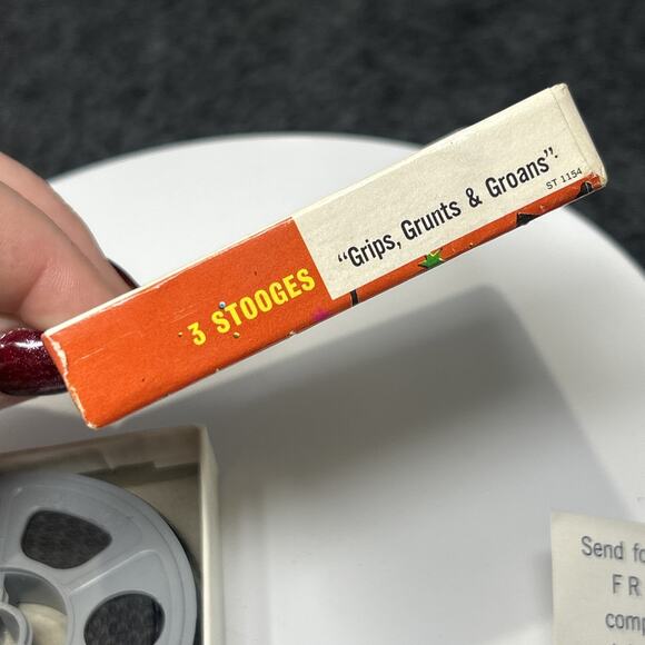Vintage Columbia Pictures The 3 Stooges Grips Grunts And Groans 8mm Film Reel - Picture 5 of 9